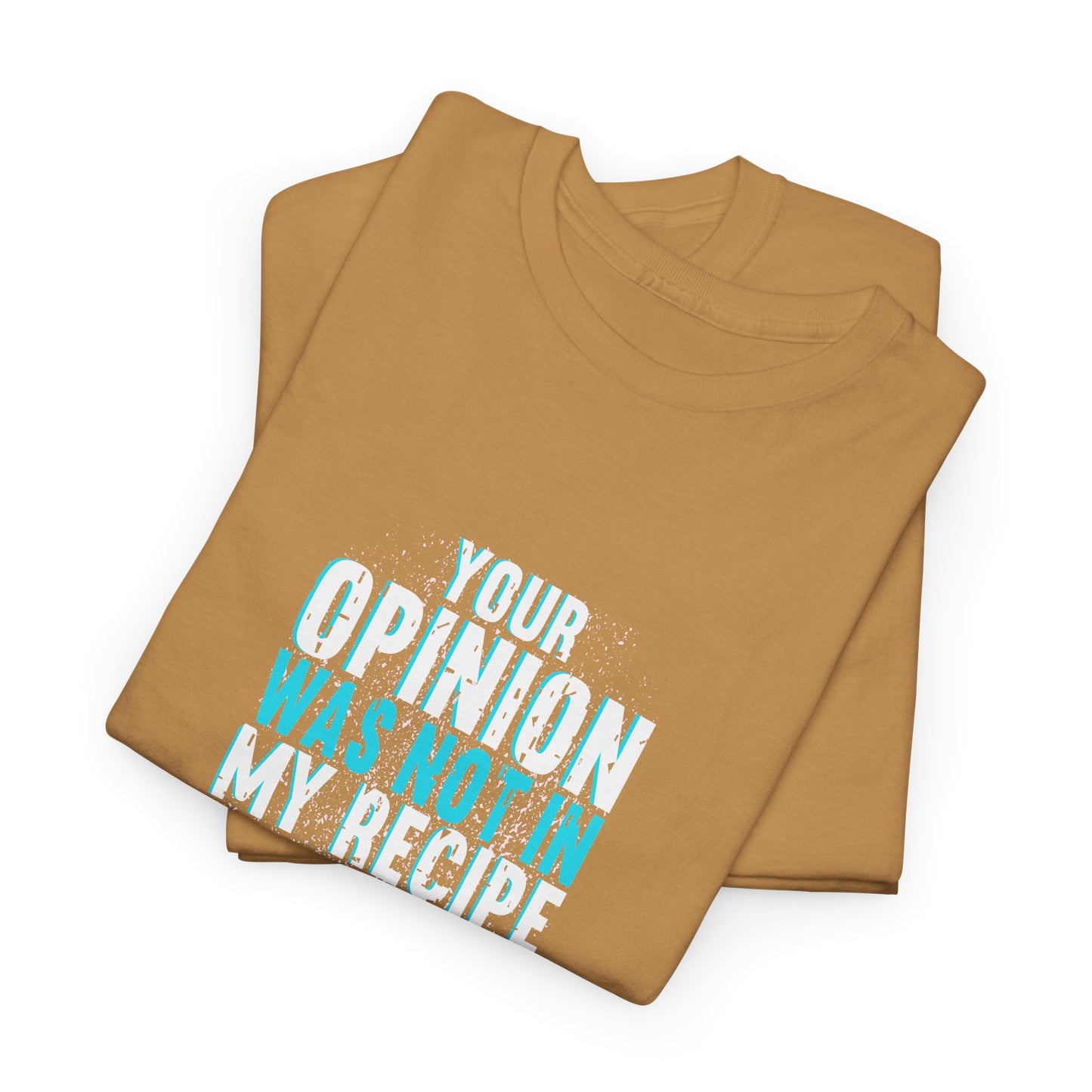 "Your Opinion Was Not In My Recipe" - Funny Unisex Heavy Cotton Tee